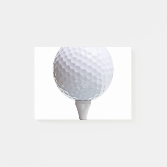Bloco De Notas Bola de golfe na textura branca do fundo do modelo (Frente)