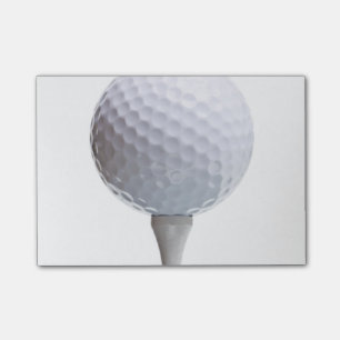 Bloco De Notas Bola de golfe na textura branca do fundo do modelo