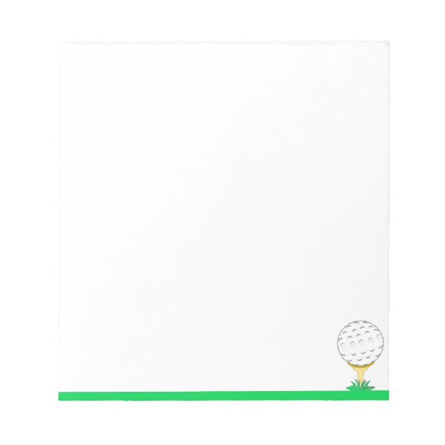 Bloco De Notas Bola de Golfe Personalizada Simples (Frente)