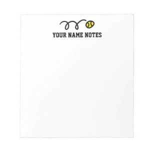 Bloco De Notas Bola de tênis amarela personalizada