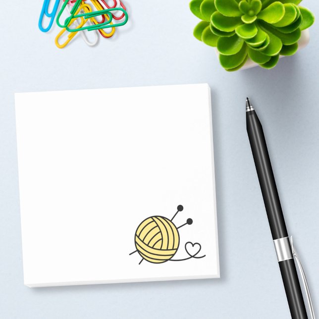 Bloco De Notas Bola do Artesanato do Yarn de tricô - Cor personal (Criador carregado)