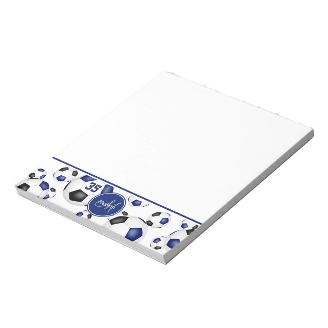 Bloco De Notas bolas de futebol azul-pretas sotaque presentes de  (Invertido)