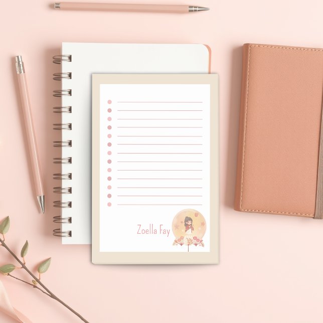 Bloco De Notas Bold Kawaii Personalizável Volta às Aulas (Bold Kawaii Japanese Style Pesonalizable Back to School Post it Notes)