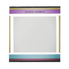 Bloco De Notas Bold Personalizado de Nome Moderno Na moda