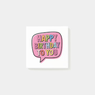 Bloco De Notas Bolha de Aniversário Feliz