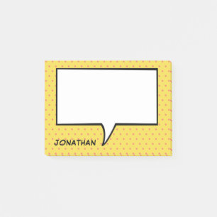 Bloco De Notas Bolha de Falas de Quadrinhos Personalizada Cor Per