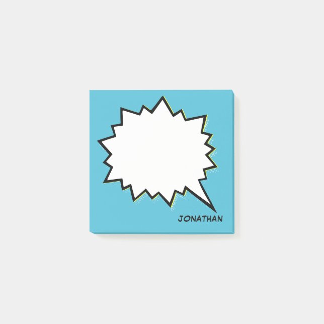Bloco De Notas Bolha de Falas de Quadrinhos Personalizada Cor Per (Frente)