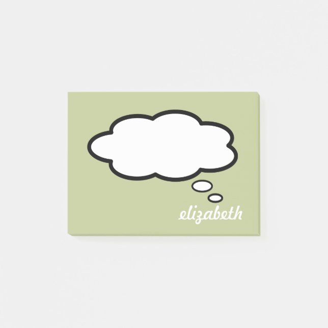 Bloco De Notas Bolha de Nome Personalizada (Frente)