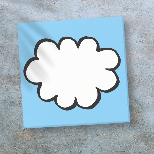 Bloco De Notas Bolha Simples de Pensamento em Nuvem Moderna (Cute Simple Modern Cloud Think Bubble Post-it Notes)