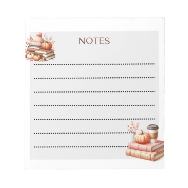 Bloco De Notas Bolhas de Doce - Outono (Frente)