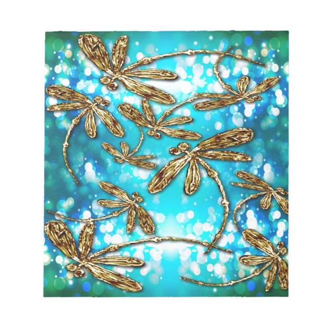 Bloco De Notas Bolhas de Fluxo de Dragonfly (Frente)