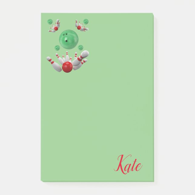 Bloco De Notas Boliche com Notas Autoadesivas (Frente)