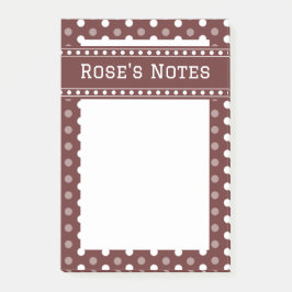 Bloco De Notas Bolinha Burgundy
