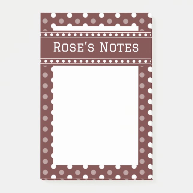 Bloco De Notas Bolinha Burgundy (Frente)