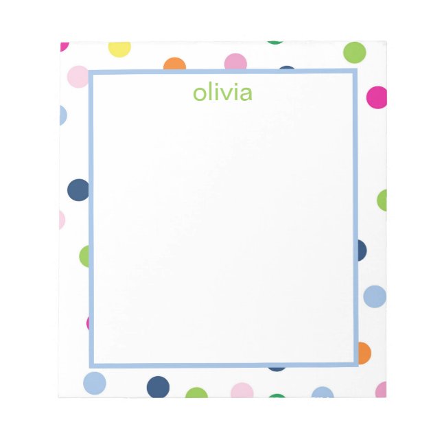 Bloco de notas bolinhas (Frente)