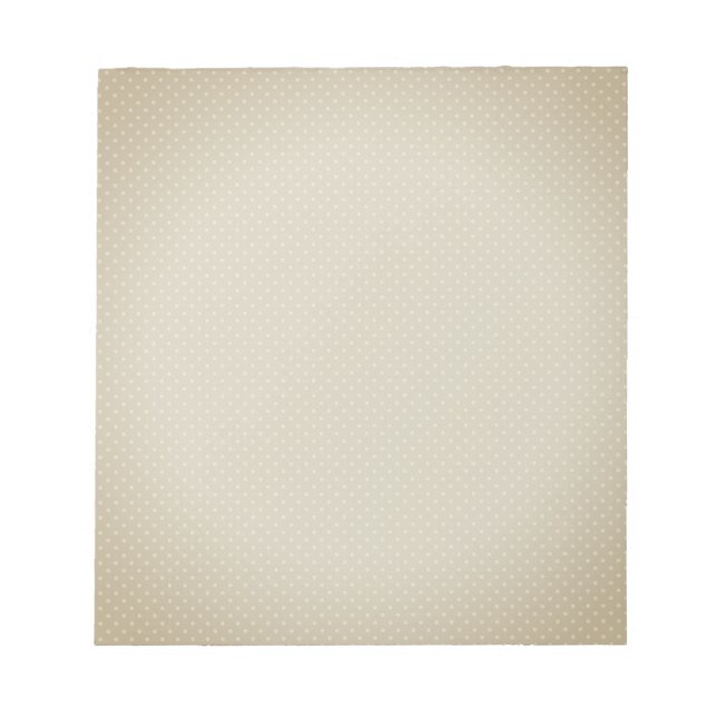 Bloco De Notas Bolinhas branca bege - Simples Retro (Frente)
