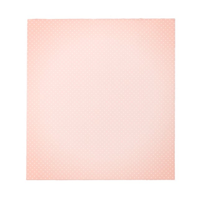 Bloco De Notas bolinhas branca rosa - retrato simples (Frente)