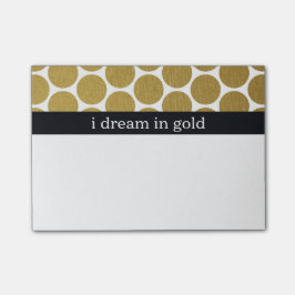Bloco De Notas Bolinhas Douradas que Sonho em Dourado