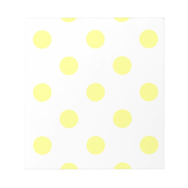 Bloco De Notas Bolinhas grandes - Amarelo em branco (Frente)