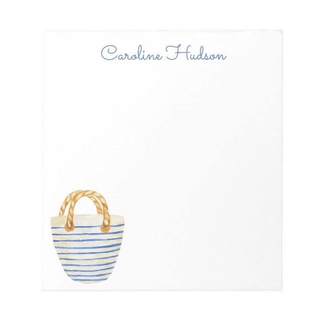 Bloco De Notas Bolsa de Bolsa de praia de Aquarela (Frente)