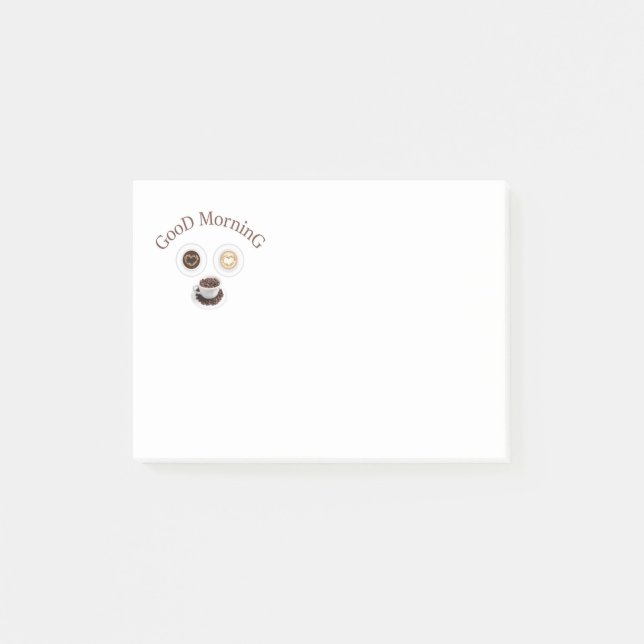Bloco De Notas Bom dia com café (Frente)