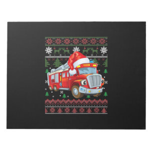 Bloco De Notas Bombeiro Bombeiro Fúria de Natal Cute Boy Santa H