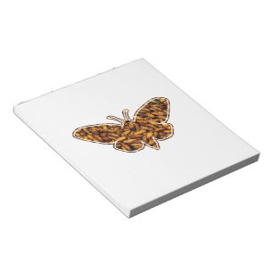 Bloco De Notas Bombyx Mori Silk Moth Life Cycle Silhouette