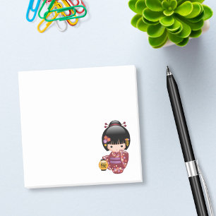 Bloco De Notas Boneca de Sakura Kokeshi - menina de gueixa do