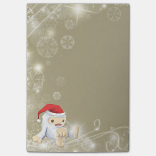 Bloco De Notas Boneca do monstro da neve do Natal com um chapéu