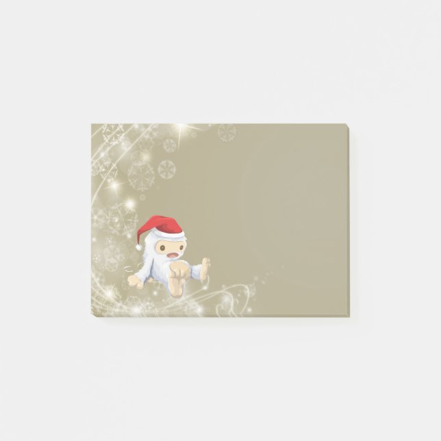 Bloco De Notas Boneca Monstro de Neve de Natal com um Chapéu Verm (Frente)