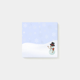 Bloco De Notas Boneco de Neve de Inverno Com Flocos de Neve