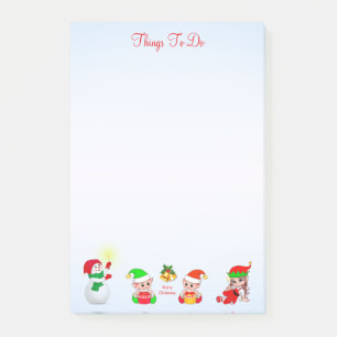 Bloco De Notas Boneco de Neve de Natal & Coisas para Fazer dos El