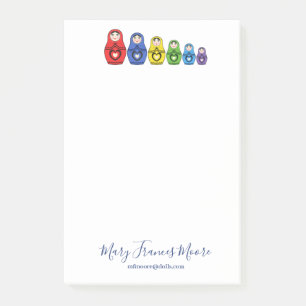Bloco De Notas Bonecos de nidificação russa de Matryoshka