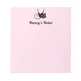 Bloco De Notas Bonita Aguda Ali Prendendo Olhos Verdes Pretos Gat