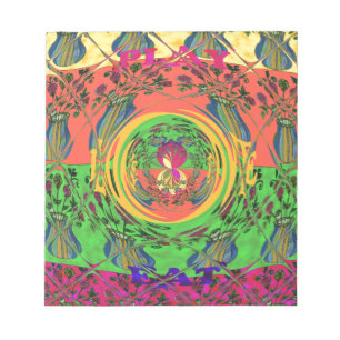 Bloco De Notas Bonita e Bonita Impressão de Arte Floral