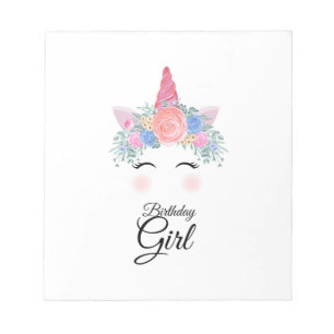 Bloco De Notas Bonita Kawaii Colorida Rainbow Unicorn Birthday Gi