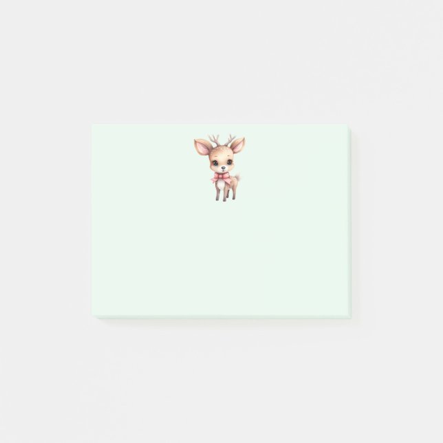 Bloco De Notas Bonita Reindeer de Natal (Frente)