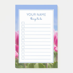 BLOCO DE NOTAS BONITAS TULIPS PARA FAZER LISTAR NOTAS POSTADAS