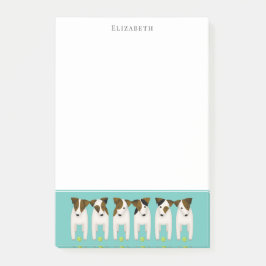 Bloco De Notas bonitinhos, Jack Russell Terriers se alinham