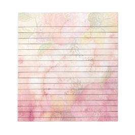 Bloco De Notas Bonito Aquarela Floral Impressão Linhada