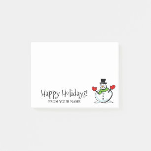 Bloco De Notas Bonito boneco de neve personalizado no Natal Feria