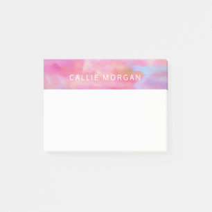 Bloco De Notas Bonito cor-de-água abstrato rosa personalizada