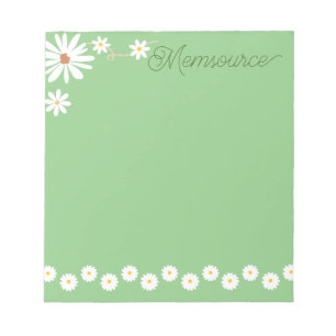 Bloco De Notas Bonito Daisy Greenery personalizada de luxo