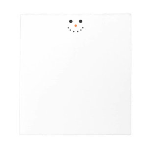 Bloco de notas bonito do boneco de neve