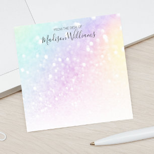 Bloco De Notas Bonito Holographic Glitter Girly Glamorosa