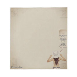 Bloco De Notas Bonito Mulher Motivacional Cotação ScrapbookPaper