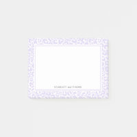 Bonito Pastel Leopard Impressão Padrão Nome Roxo