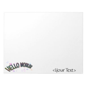 Bloco De Notas Bonito Rainbow Hello World