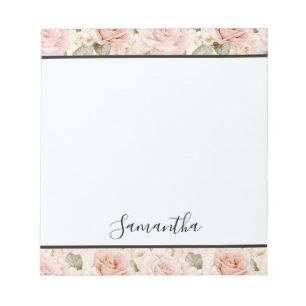 Bloco De Notas Bonito Rosas Rosa