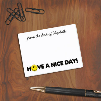 Bloco De Notas Bonito Sorriso Amarelo Face Personalizado